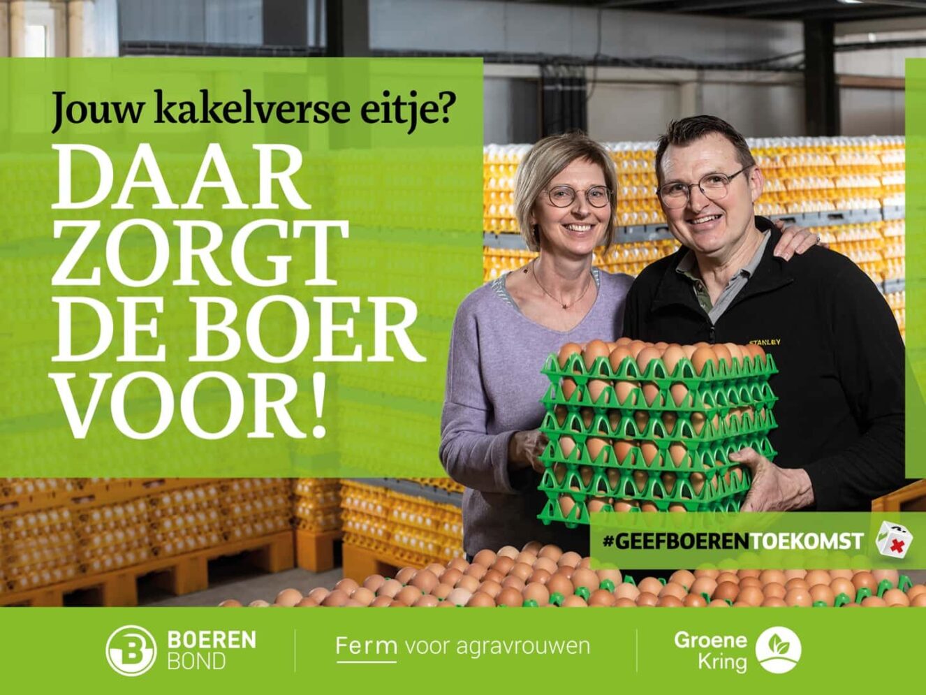 Affiche: Jouw kakelverse eitje? Daar zorgt de boer voor!
